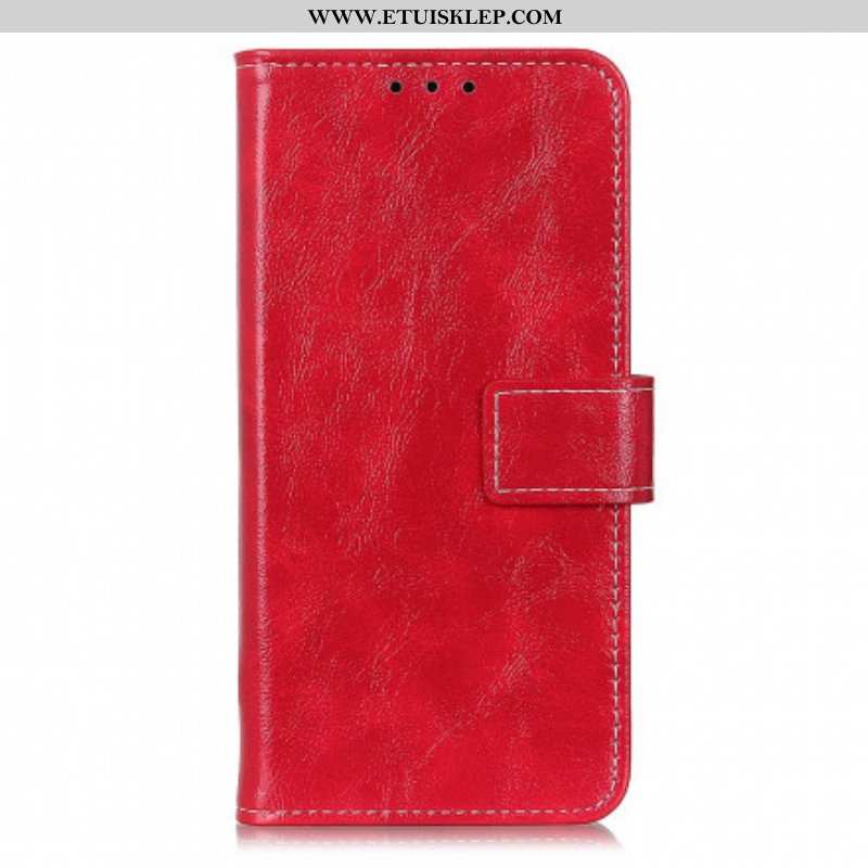 Etui Folio do Realme 8 / 8 Pro Błyszczące I Odsłonięte Szwy